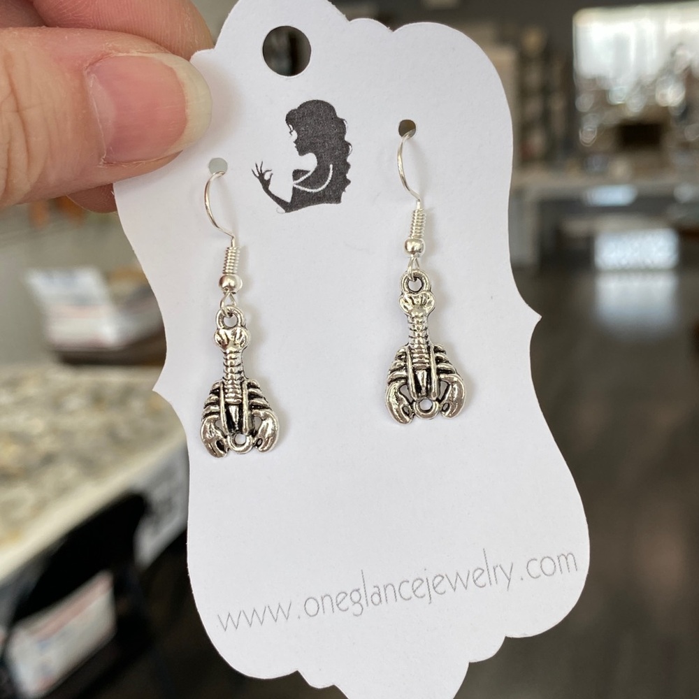Silver Scorpion Earrings